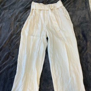 NEW White Linen Ralph Lauren Pants w/ Belt